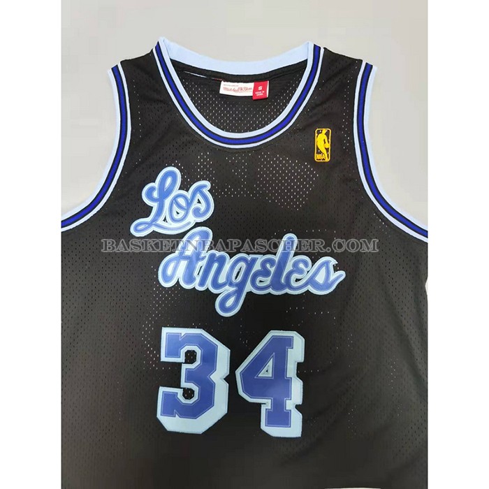 Maillot Los Angeles Lakers Shaquille O'neal NO 34 Mitchell & Ness 1996-97 Bleu Noir